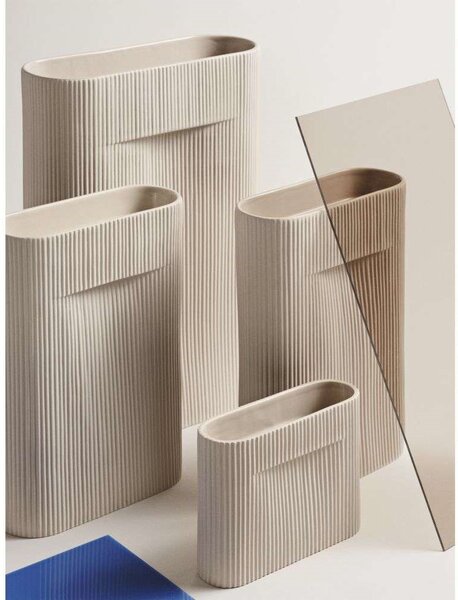 Muuto - Ridge Vase H48,5 Beige