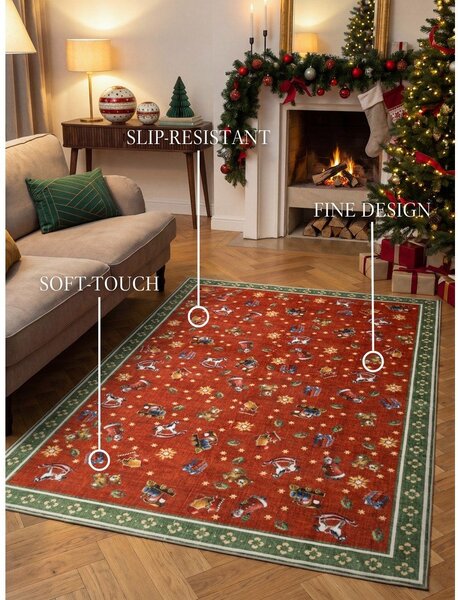 Czerwony/zielony dywan ze świątecznym motywem 160x230 cm Toy's Delight Nostalgic Noel Red Green – Villeroy&Boch