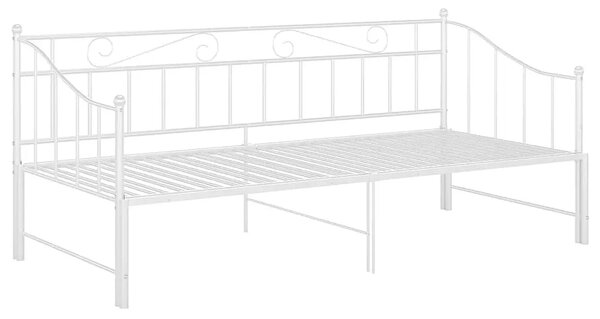 Białe metalowe łóżko rozkładane 90x200 cm P4-A48