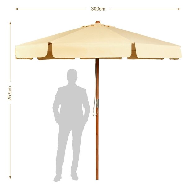 Regulowany parasol ogrodowy plażowy 300 cm
