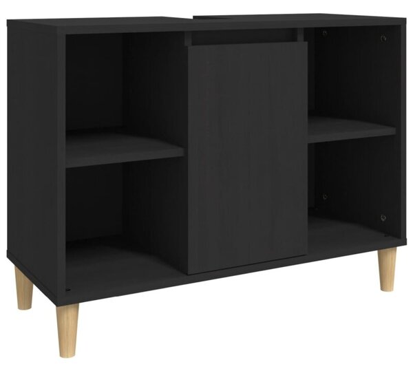 Szafka pod umywalkę, czarna, 80x33x60 cm