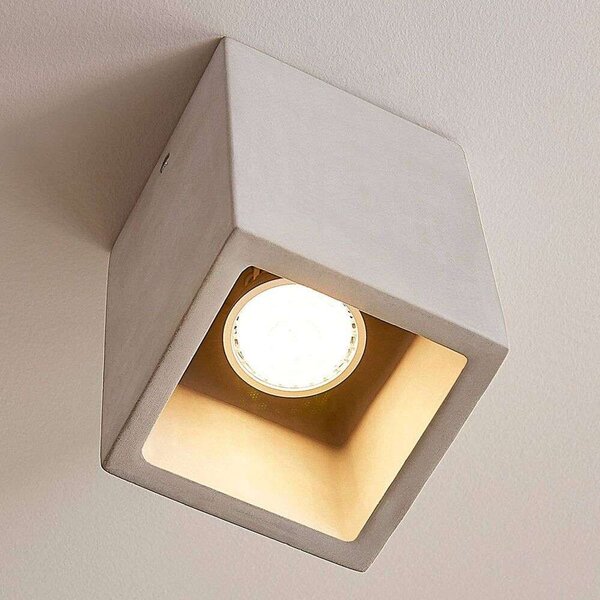 Lindby - Gerda Square Lampa Sufitowa Concrete