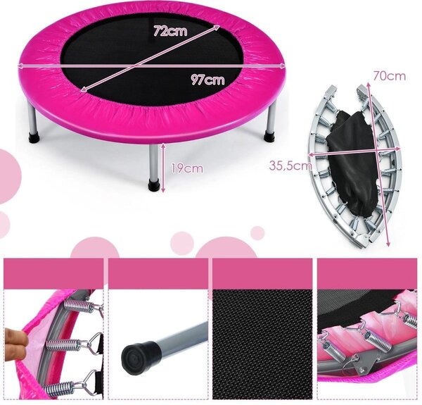 Składana trampolina do zabawy dla dzieci i ćwiczeń fitness
