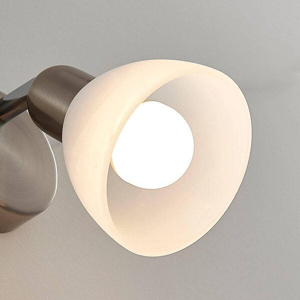 Lindby - Paulina LED Lampa Ścienna Satin Nickel/White