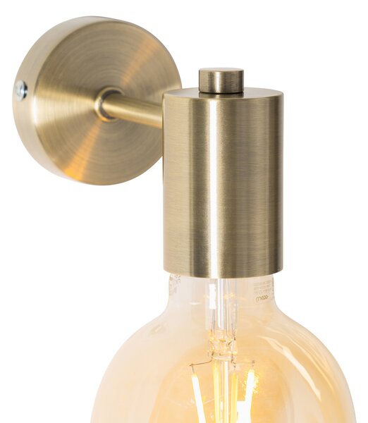 Industrialna lampa ścienna brązowa - Facil