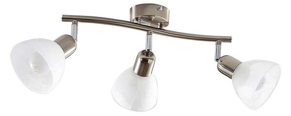Lindby - Paulina 3 LED Lampa Sufitowa White Alabaster/Satin Nickel Lindby