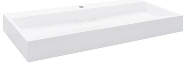 Umywalka, 100x46x11 cm, kompozyt mineralny/marmurowy, biała
