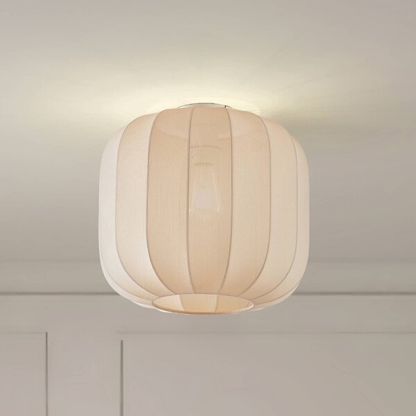 Lampa sufitowa Helin Lindby, możliwość ściemniania, kremowy / amber, salon / jadalnia, tkanina / materiał / jedwab, skandynawski