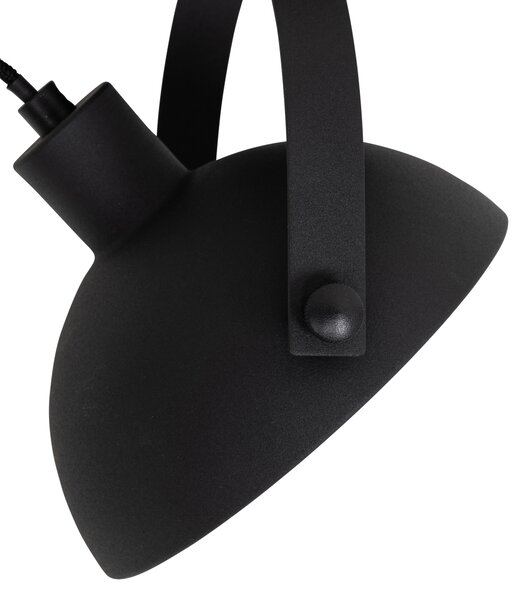 Industrialna lampa sufitowa czarna ze złotem 15 cm regulowana - Magnax
