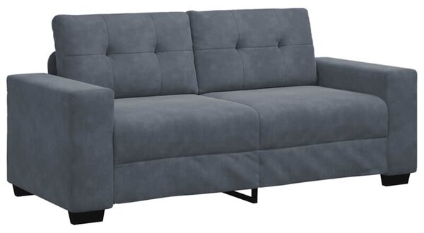Sofa dwuosobowa ciemnoszara 140 cm aksamit