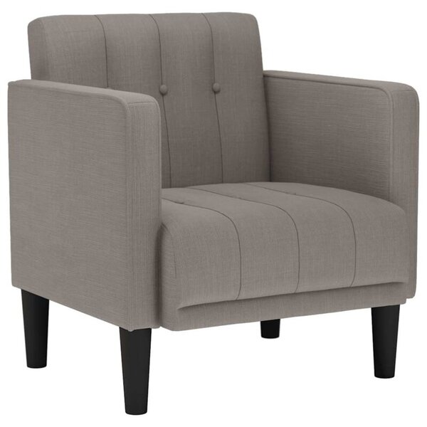 Sofa fotel z podÅokietnikami taupe 53 cm tkanina