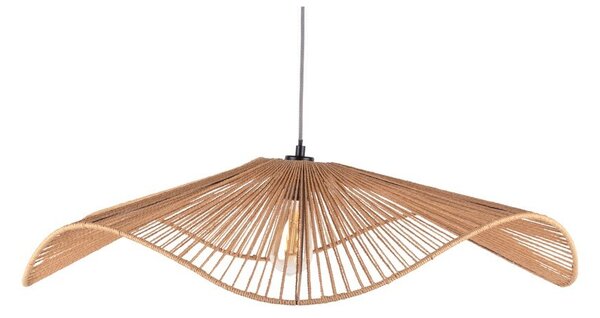 Metalowa lampa wisząca w naturalnym kolorze z kloszem plecionki papierowej ø 80 cm Sombra – Leitmotiv