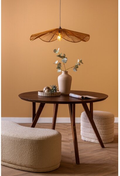 Metalowa lampa wisząca w naturalnym kolorze z kloszem plecionki papierowej ø 80 cm Sombra – Leitmotiv