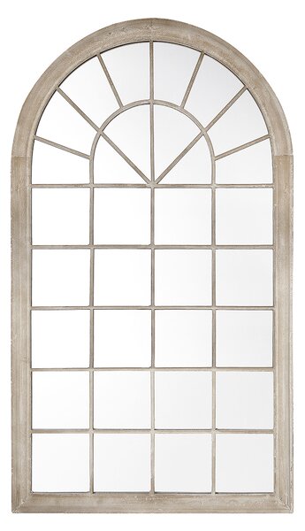 Lustro ścienne wiszące w kształcie okna łukowego 77 x 130 cm dekoracja styl vintage Beliani