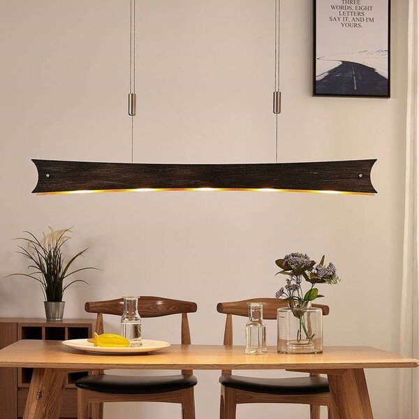 Lucande - Ebba Lampa Wisząca Black/Gold