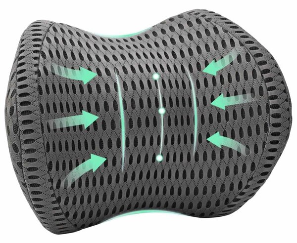 Nowoczesna ergonomiczna poduszka na szyjÄ z piankÄ memory foam w kolorze szarym