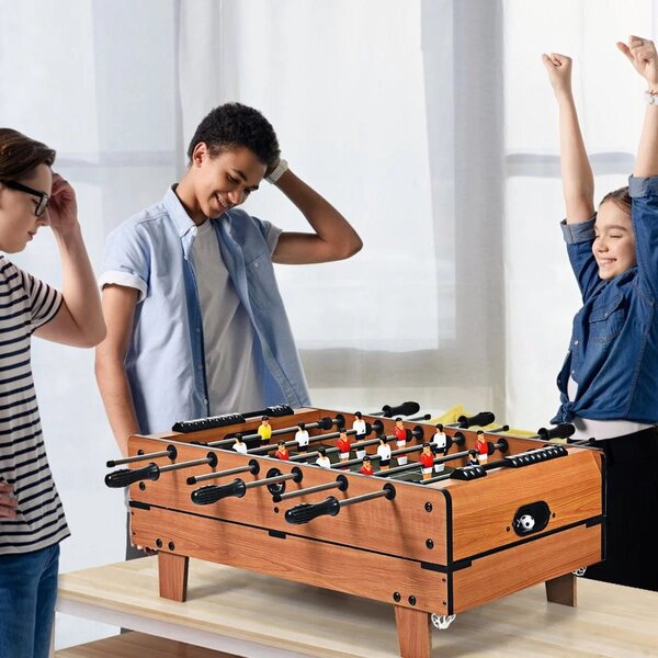 Stół do gry z wymiennym blatem 4w1 (piłkarzyki hockey ping pong bilard)