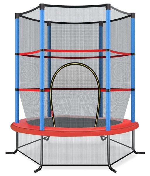 Trampolina dla dzieci z siatką i klapą 165 x 165 x 161 cm