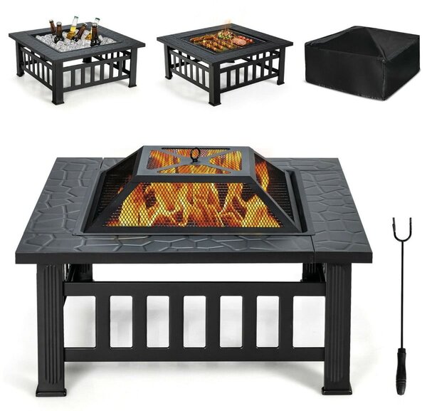 Palenisko ogrodowe Grill 3w1 81 x 81 x 50 cm