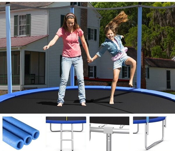 Trampolina ogrodowa 244 cm z siatką wewnętrzną