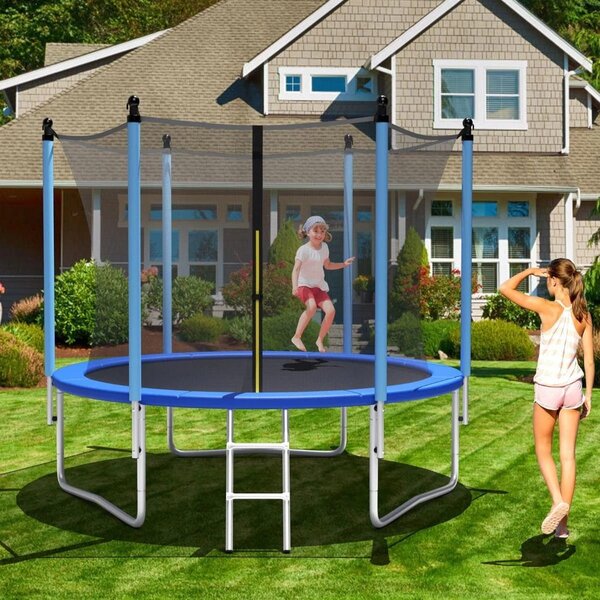 Trampolina ogrodowa 244 cm z siatką wewnętrzną