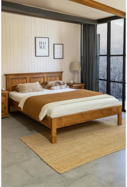 Manželská postel v rustikálním stylu 160 x 200
