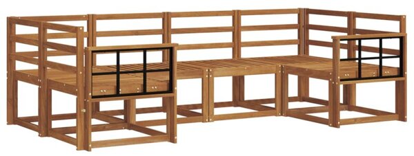 Zestaw sof na zewnątrz 6 szt. naturalny lite drewno akacji