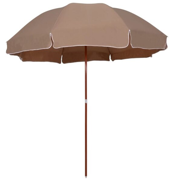 Parasol ogrodowy na stalowym słupku, 300 cm, taupe