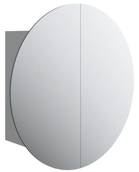 Szafka łazienkowa z lustrem i LED, szary, 40x40x17,5 cm