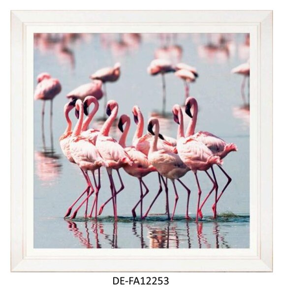 | SPRAWDŹ RABAT W KOSZYKU ! Obraz Flamingo Flock 90x90 DE-FA12253 MINDTHEGAP DE-FA12253