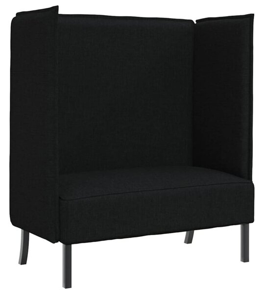 Sofa z wysokim oparciem czarny 109 x 56 x 121 cm tkanina