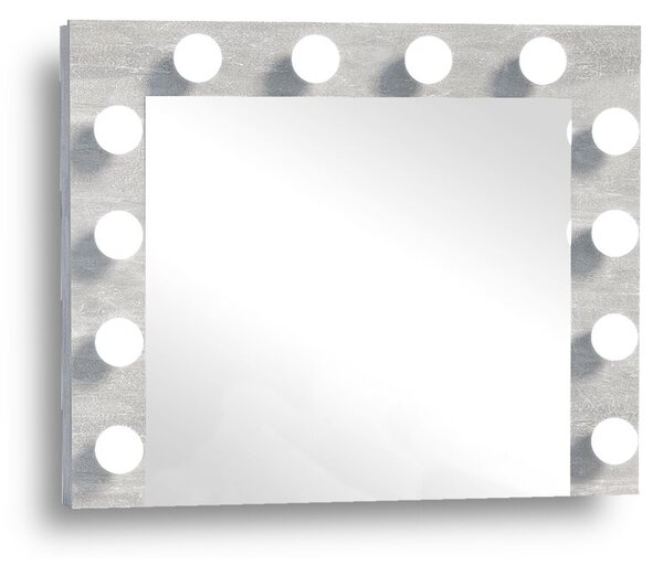 Lustro z 12 Å¼arÃ³wkami LED idealne do toaletki beton