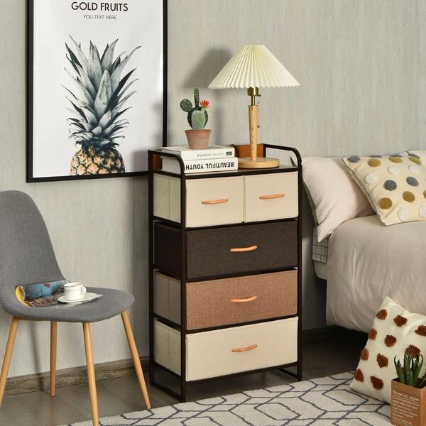 Komoda organizer ze składanymi 5 szufladami 58 x 29 x 99,5 cm