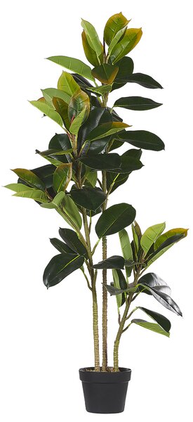 Sztuczna roślina zielona czarna doniczka fikus tworzywo sztuczne 134 cm Ficus Beliani