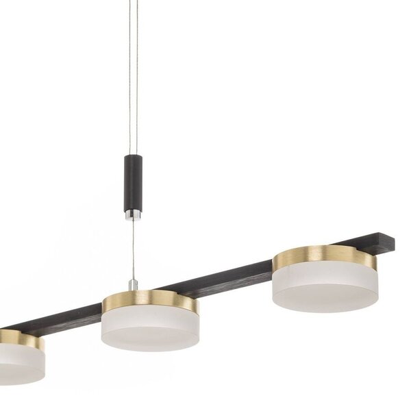 Lucande - Kyree LED Lampa Wisząca Anthracite/Gold