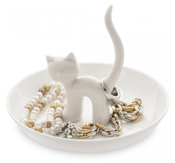 Porcelanowy talerzyk na biżuterię Cat – Balvi