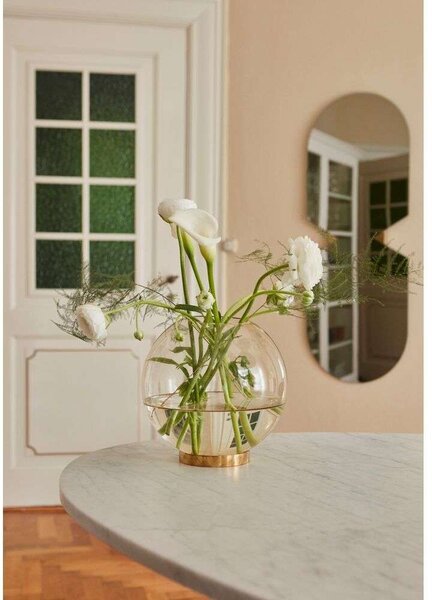 AYTM - Globe Vase w. Stand Ø10 Rose/Złota