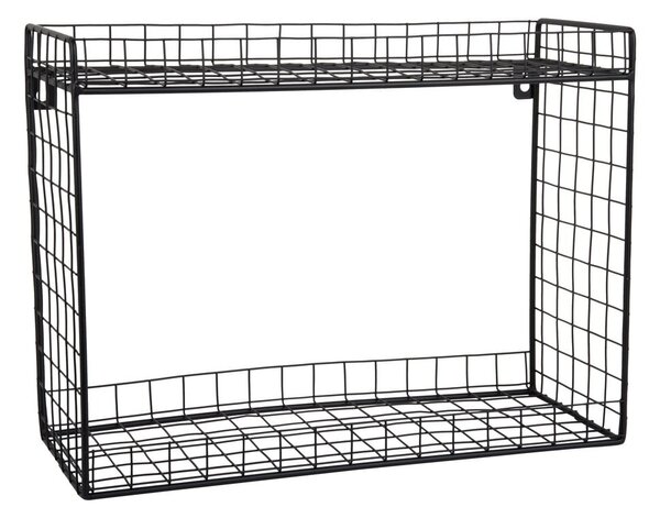 Czarna wielopoziomowa stalowa półka 40 cm Reja – PT LIVING