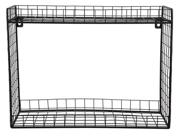 Czarna wielopoziomowa stalowa półka 40 cm Reja – PT LIVING