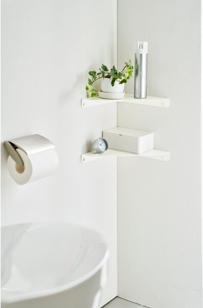 Biała narożna metalowa półka 22 cm Tower – YAMAZAKI