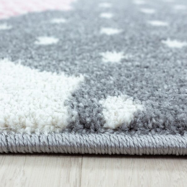 Różowo-szary dywan dziecięcy ø 120 cm Bambi – Ayyildiz Carpets