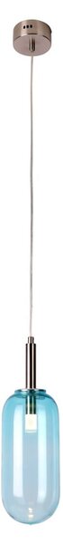 Niebieska lampa wisząca LED ze szklanym kloszem ø 13 cm Fiuggi – Candellux Lighting