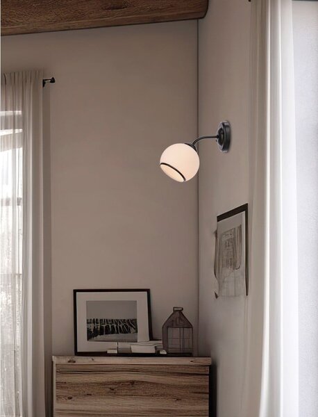 Czarno-biały kinkiet Marinen – Candellux Lighting