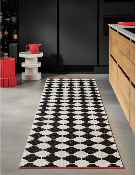 Czarno-biały chodnik odpowiedni na zewnątrz 70x300 cm Marre Black Coral – Pappelina
