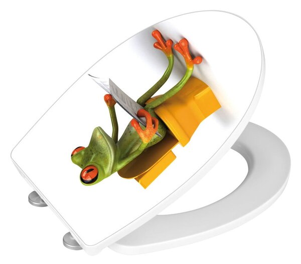 Deska sedesowa z łatwym domknięciem Wenko Frog News, 45x38,8 cm