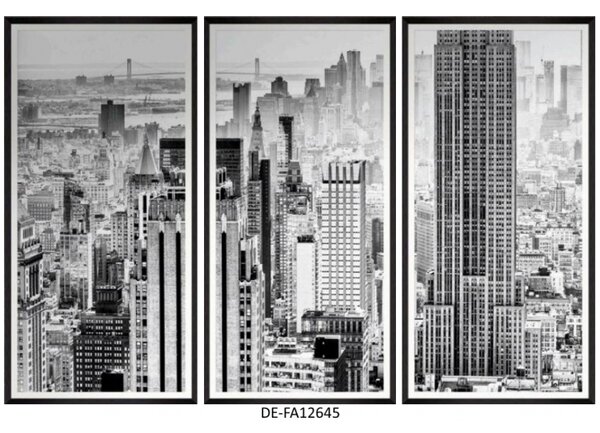 | SPRAWDŹ RABAT W KOSZYKU ! Obraz trzyczęściowy Manhattan View Tryptich 180x120 DE-FA12645 MINDTHEGAP DE-FA12645