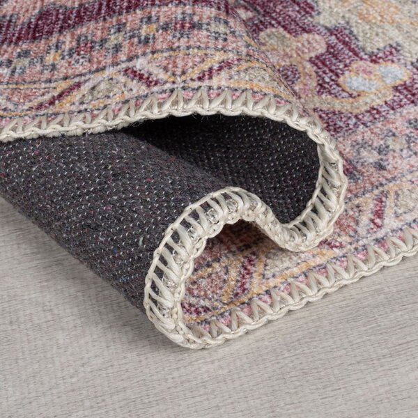 Jasnoczerwony dywan z mieszanki włókien z recyklingu odpowiedni do prania 120x170 cm Windsor – Flair Rugs