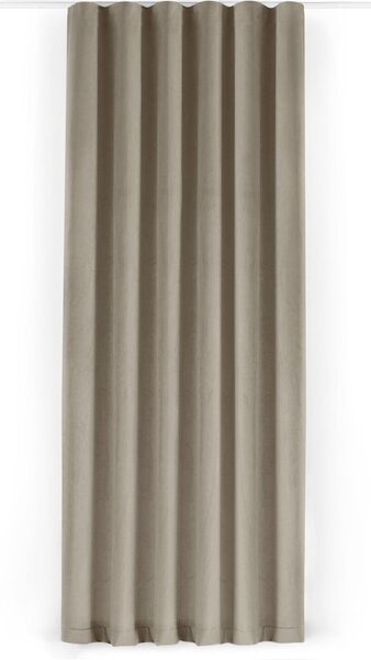 Beżowa aksamitna zasłona częściowo zaciemniająca (dimout) 140x250 cm Velto – Filumi