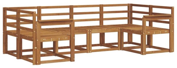 Zestaw sof na zewnątrz 6 szt. naturalny lite drewno akacji