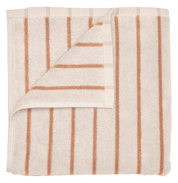 Pomarańczowo-beżowy ręcznik kąpielowy z bawełny organicznej frotte 70x140 cm Arto – Blomus